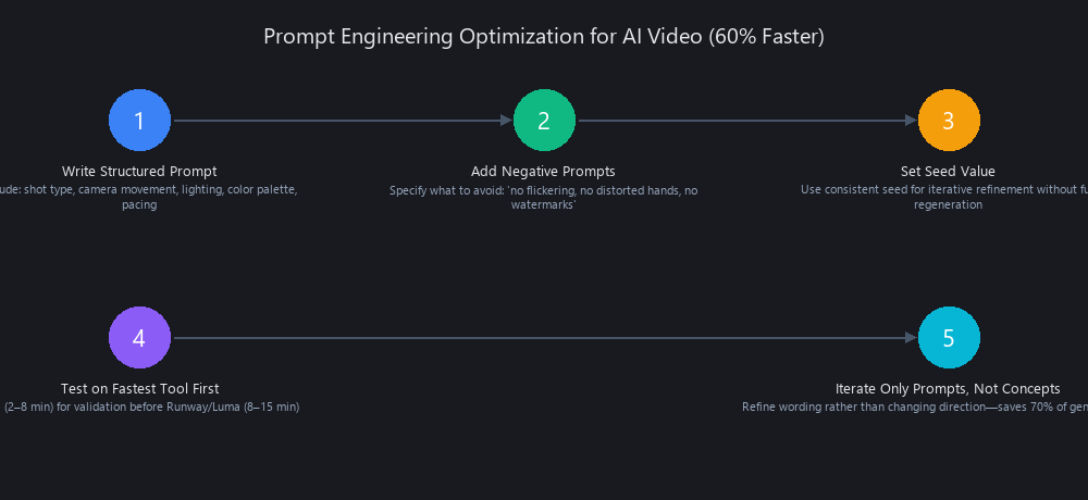 AI video prompt engineering workflow 2026: optimization technique to reduce iterations by 60%